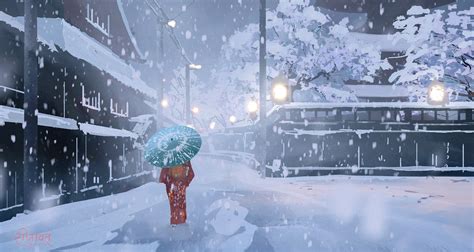432074 Snow Surendra Rajawat Night Anime Original Characters