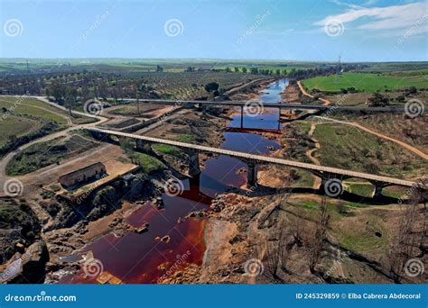 Aerial View Of Rio Tinto Spain Stock Image Image Of Architecture