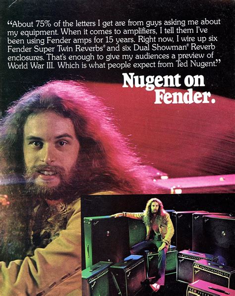 Ted Nugent Vintage Ad Original 1pg 8x10 Clipping Magazine