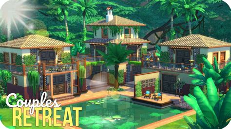 Couples Retreat 🌴 Sims 4 Jungle Adventure Speed Build Youtube