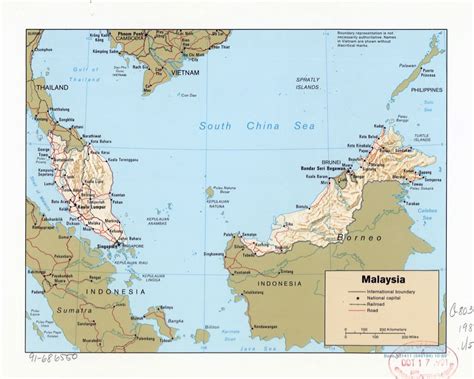 Relief Map Of Malaysia Maps Of The World