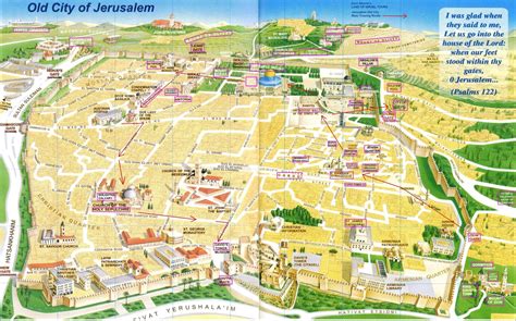 Tourist Map Of Jerusalem Israel Best Tourist Places In The World