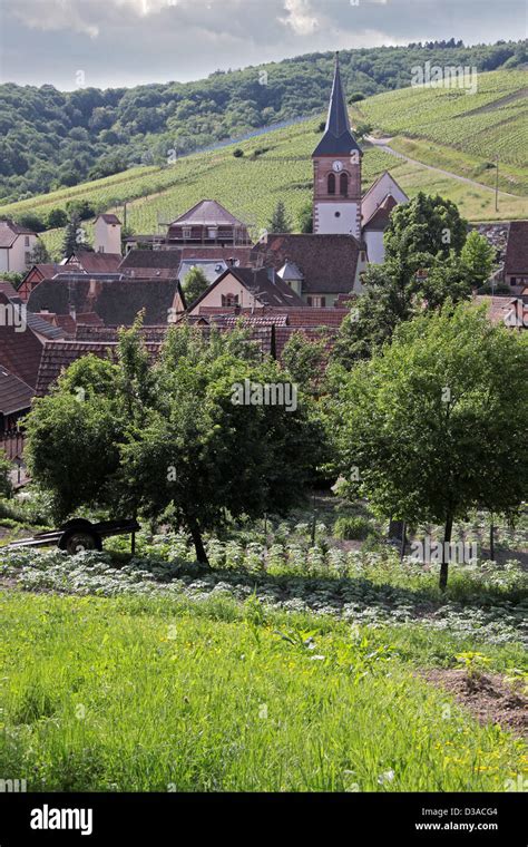 Small Rural Village In Alsace France Stock Photo Alamy
