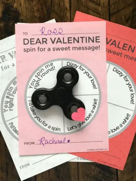 Fidget Spinner Printable Valentines Day Cards Story Lalymom