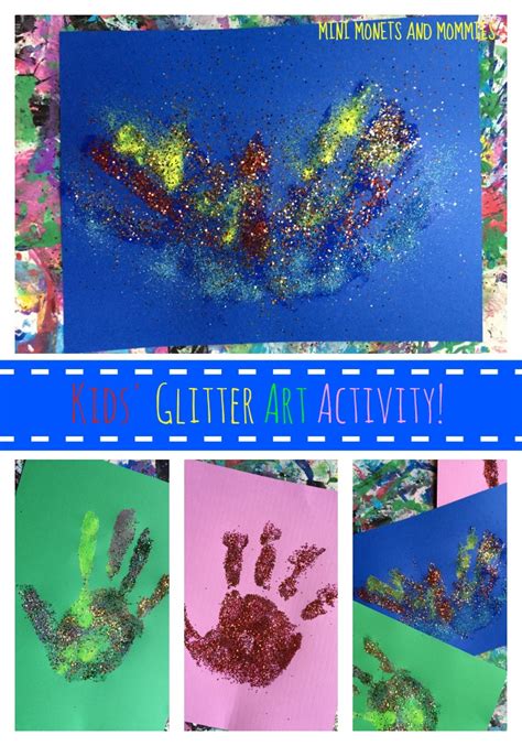 Mini Monets And Mommies Glitter Handprint Art For Kids