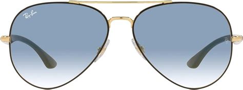 Ray Ban Rb3675 Aviator Sunglasses Black On Goldclear