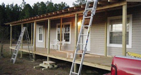 You can build the porch in a simple fashion to provide shade for relaxing, or you can expand the design to include dining and. Single Wide Mobile Home Wrap Around Porch - Get in The Trailer