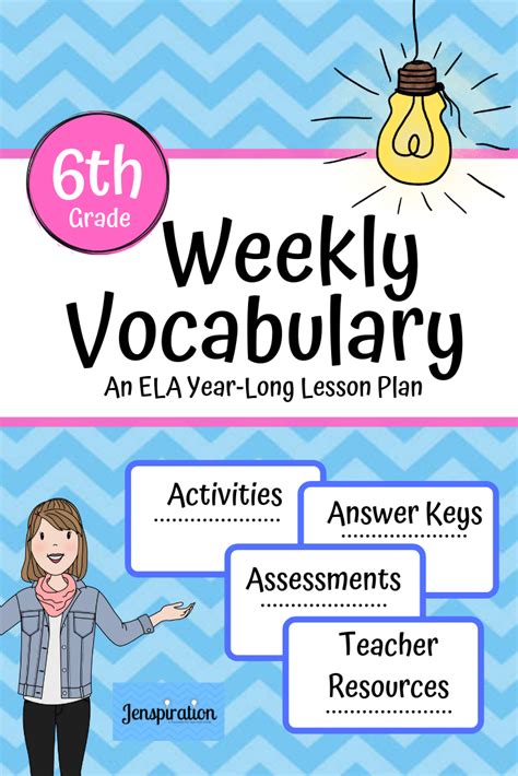 Weekly Vocab That Lasts A Year 6th Grade Vocab Reading