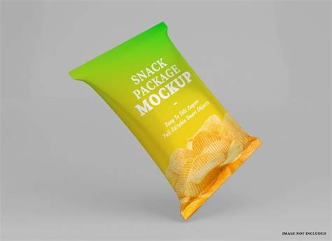 Premium Psd Realistic Snack Packaging Mockup Design Isolated