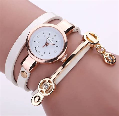 Luxury Leather Quartz Watch Women Ladies Crystal Fashion Bracelet Wrist