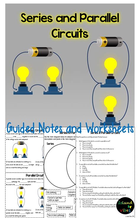 Series And Parallel Circuits Guided Notes And Worksheets This Product