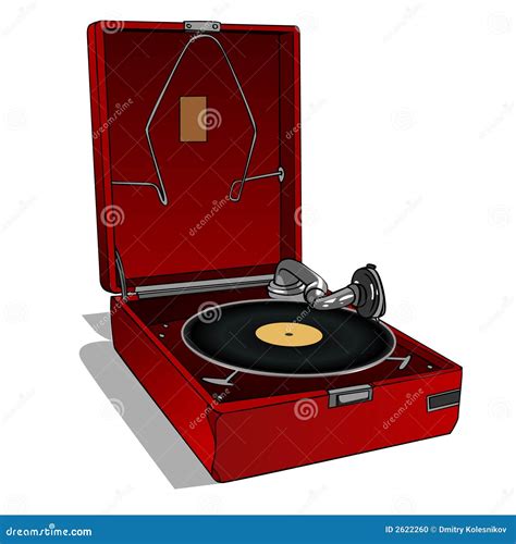 Red Record Player Stock Vector Illustration Of Vector 2622260