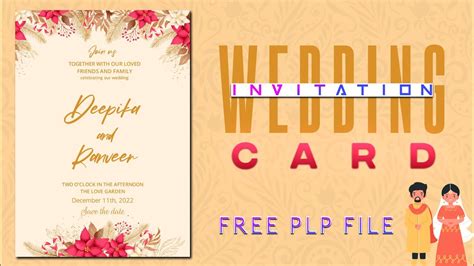How To Make English Wedding Invitation Card In Pixellab Free Plp File