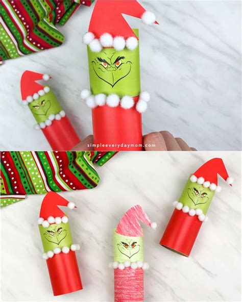 Toilet Paper Roll Grinch Craft For Kids Video Video Grinch Crafts