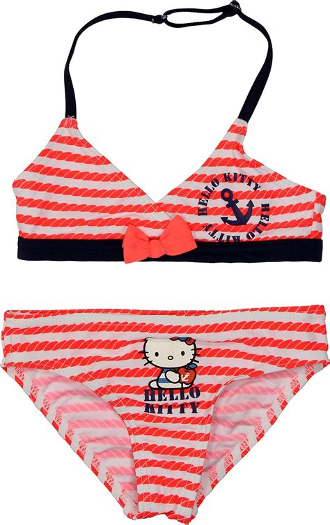 hello kitty official girls swimsuit 2 pieces 8years pink uk clothing