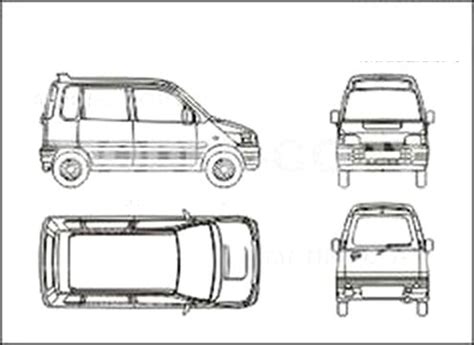 Daihatsu Move D Drawing Blueprints Model COPY Default