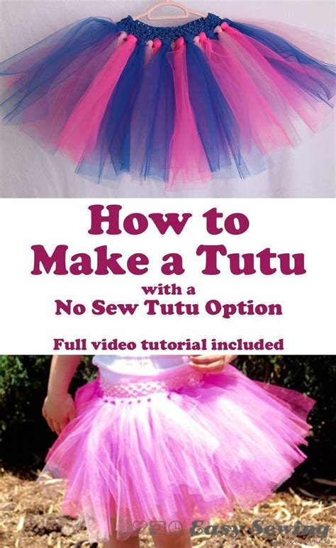 How To Make A Tutu With A No Sew Tutu Option Easy Sewing For