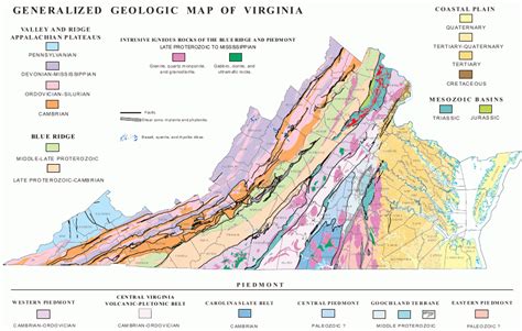 Virginia Map With Counties Geology Virginia Map