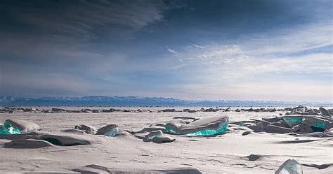 Stunning Views Turquoise Ice Lake Baikal Russia