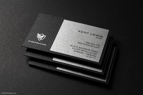 Black Business Cards Clean Black Minimal Business Card Business