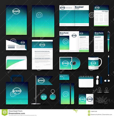 Business Corporate Identity Template Set With Logo Stock Vector