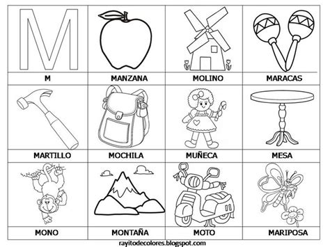 Spanish Word Cards For Kindergarten Palabras Con M Ma Me Mi Mo