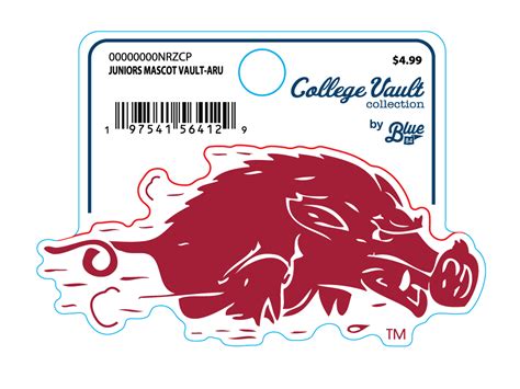 Arkansas Razorbacks Vintage Mascot Slobber Hog Sticker Campus