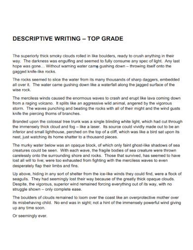 Descriptive Writing 29 Examples Format Pdf