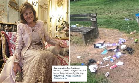 Duchess Of Rutland Shares Video Of Rubbish Left Behind At Beauty Spot