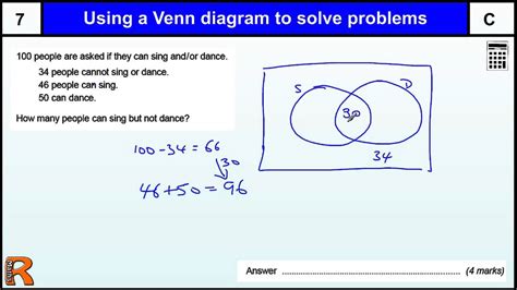 Venn Diagram To Solve Problems Gcse Maths Revision Exam Paper Practice