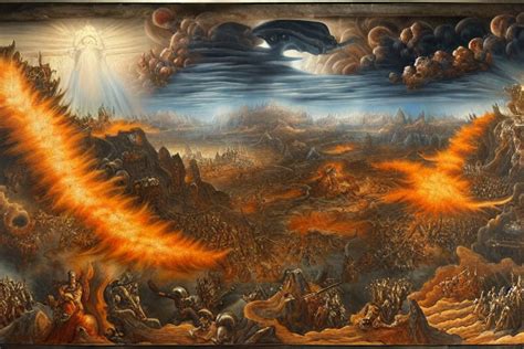Battle Between Heaven And Hell Very High Detailed Highly Detai