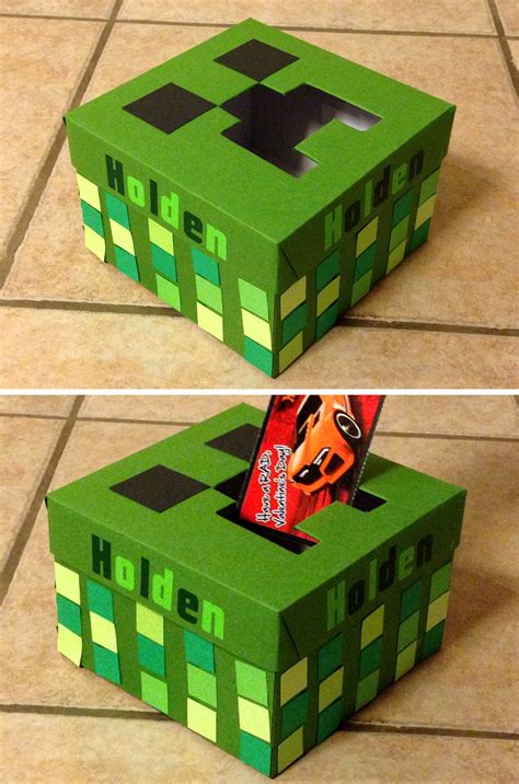 Minecraft Creeper Valentine S Box For Boys Valentine S Day Minecraft