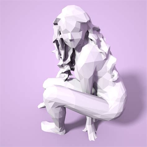 Girl Low Poly Sculpture 3d Model 3d Printable Cgtrader