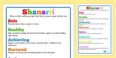 This Shanarri Display Shows The Eight Well Being Indicators With An