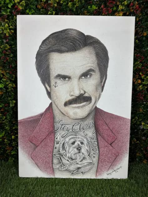 Will Ferrell Tattoo Wayne Maguire Inked Ikons Art Print 18x26 Icanvas Anchorman 50 00 Picclick