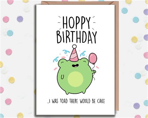 Frog T Funny Birthday Card Frog Card Cute Card For Etsy