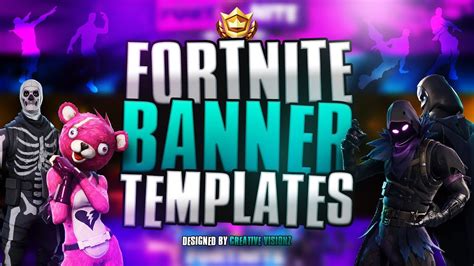 Free Fortnite Youtube Banner Templates Gfx Pack 2 Photoshop