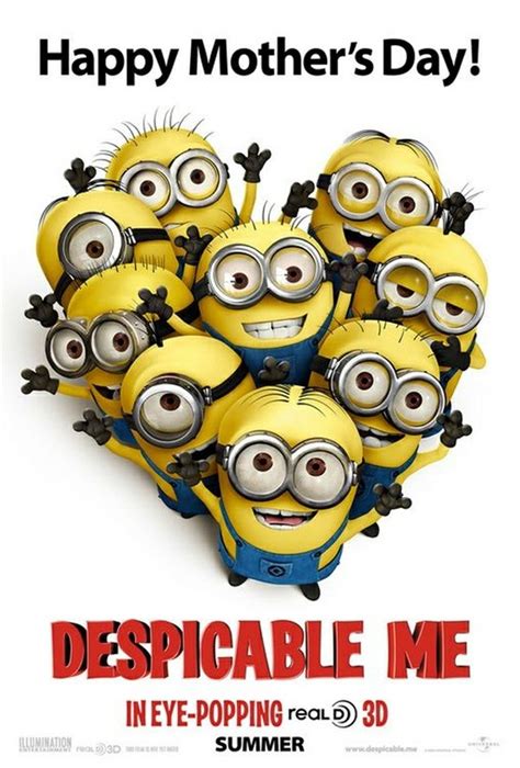 Happy Mothers Day Despicable Me Poster With Images Funny Minion