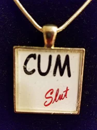 Bdsm Cum Slut Necklace Handmade
