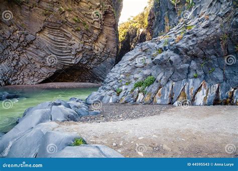 Alcantara Gorge Stock Image Image Of Rock Sicily Nature 44595543