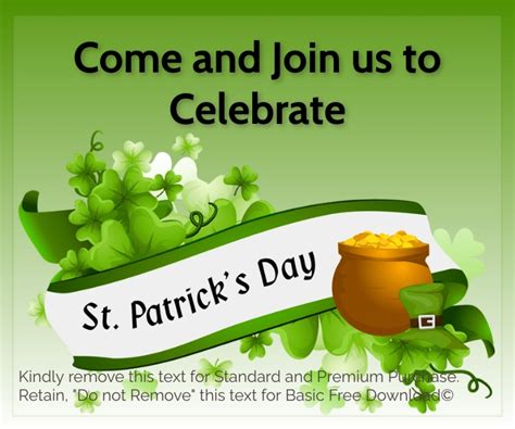 St Patricks Day Invite Template Postermywall