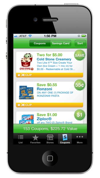 Biggest coupons and promo code savings! Grocery IQ My Fav App on cell phone both I Phone and ...