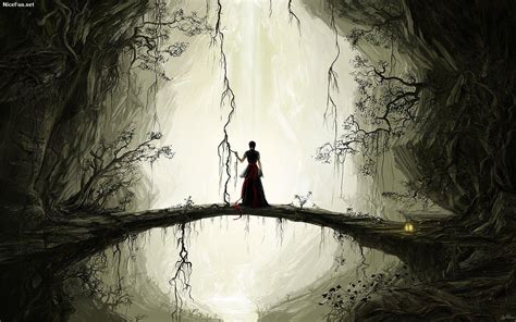 Top Beautiful Amazing Art Digital Art And Painting Dark Forest Scene