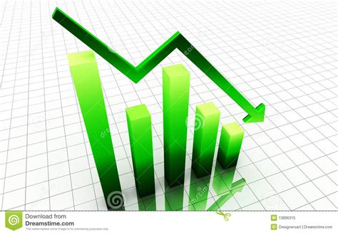 Green 3d Decrease Graph Stock Illustration Illustration Of Creative