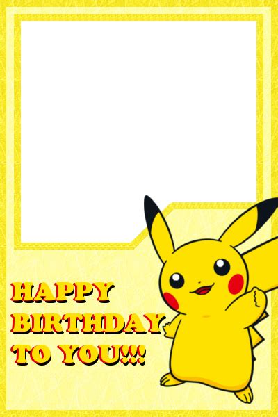 Pikachu Happy Birthday Card Design By Vahntreorr On Deviantart