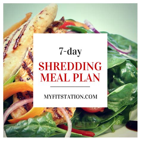 7 Day Shredding Meal Plan Mealplan Fitness