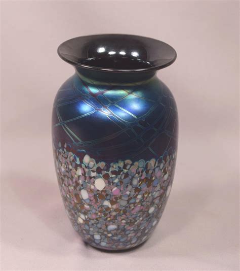 Hand Blown Unique Signed Hyde 91 Art Glass Vase 6 1 8 Inches From Beverlyhillsantiques On Ruby Lane