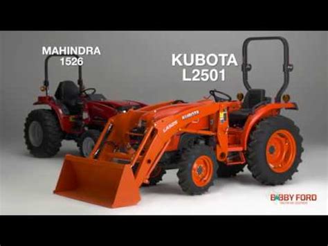 Kubota Vs Mahindra Tractor Comparison L2501 And 1526 YouTube