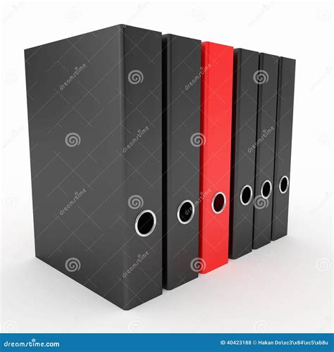 Red Office Binder Folders Stock Illustrations 818 Red Office Binder
