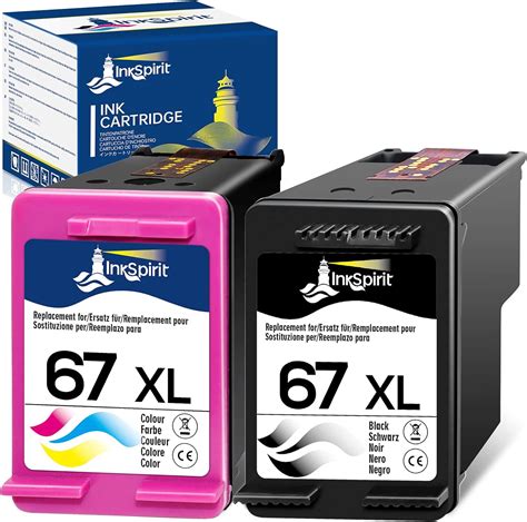 Inkspirit Remanufactured 67 Ink Cartridge Black Color Combo Pack